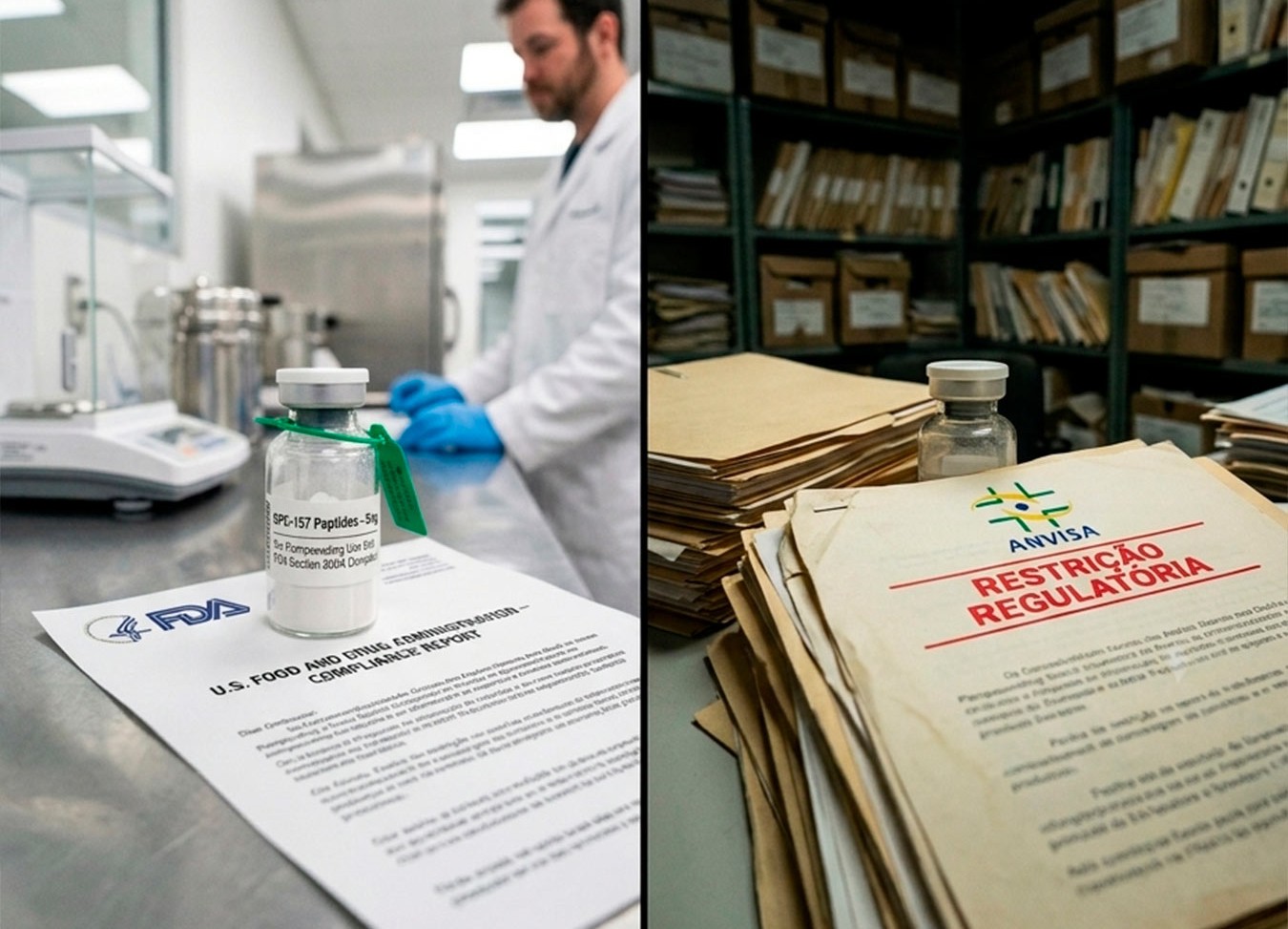 FDA aprova manipulação de peptídeos enquanto o Brasil mantém o mercado na sombra